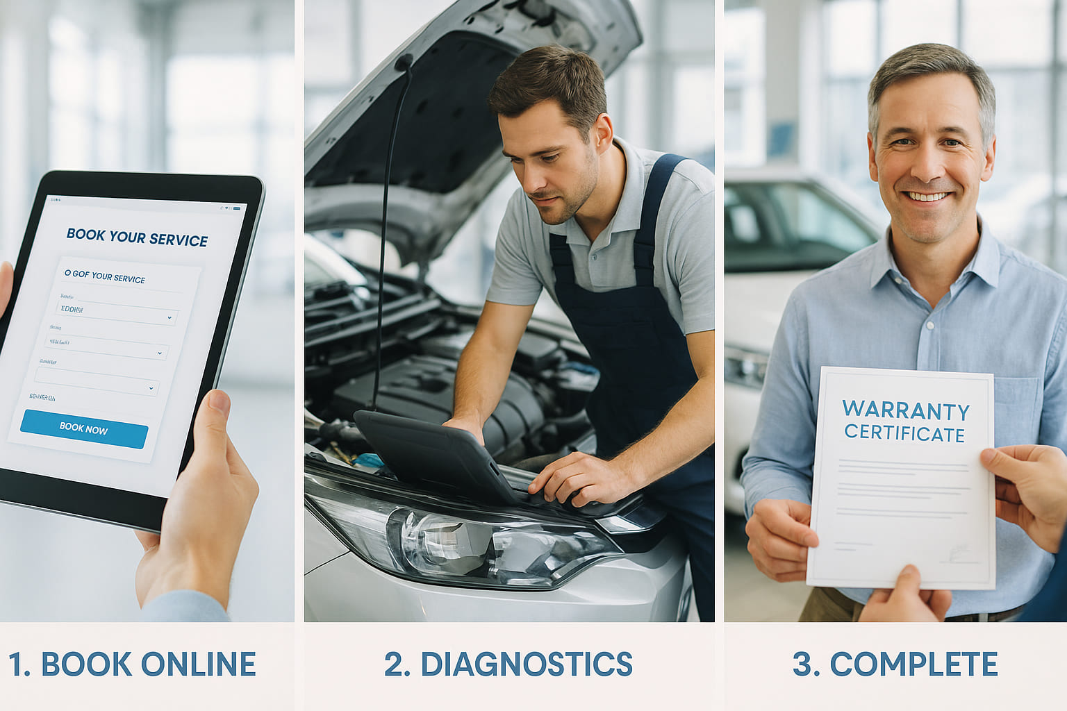 Online booking for auto repair